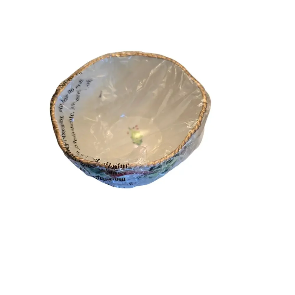 Fitz And Floyd Holiday Berry Bowl Christmas Holiday With Box New Open Box